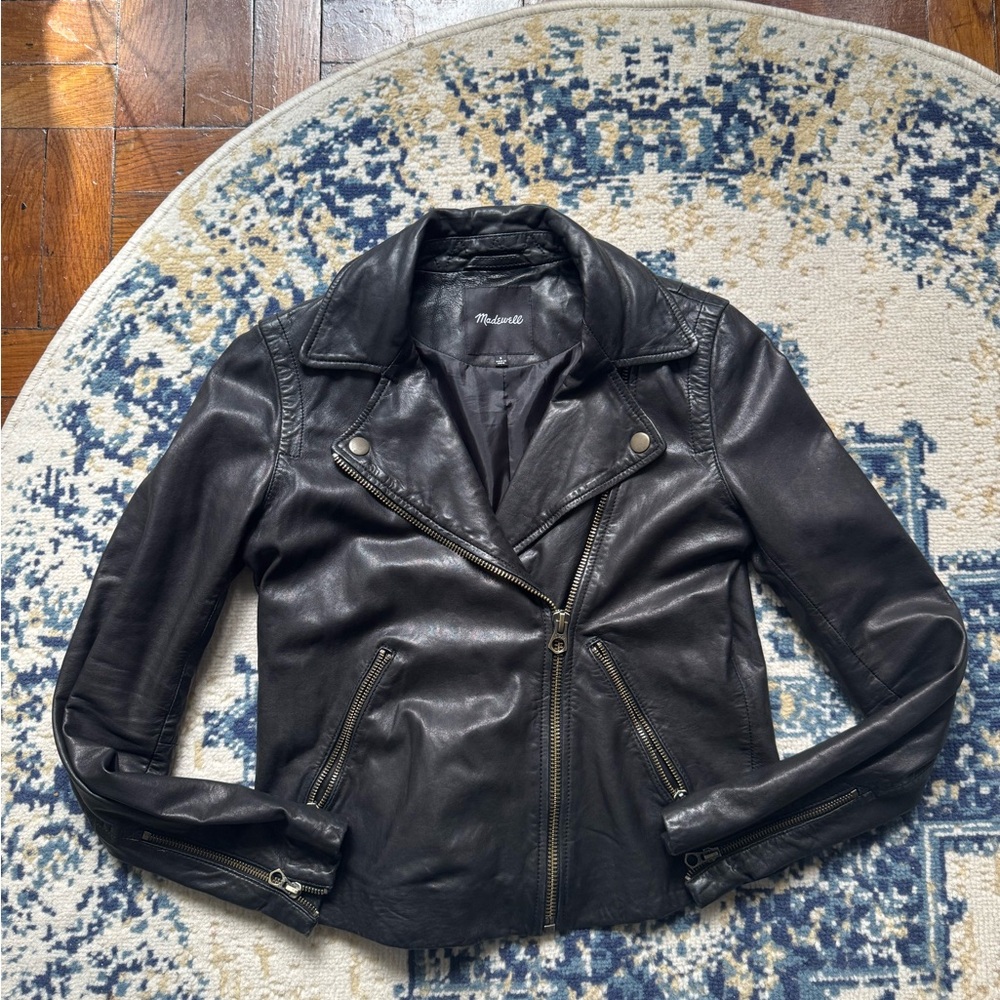 Madewell Black Leather Moto Jacket